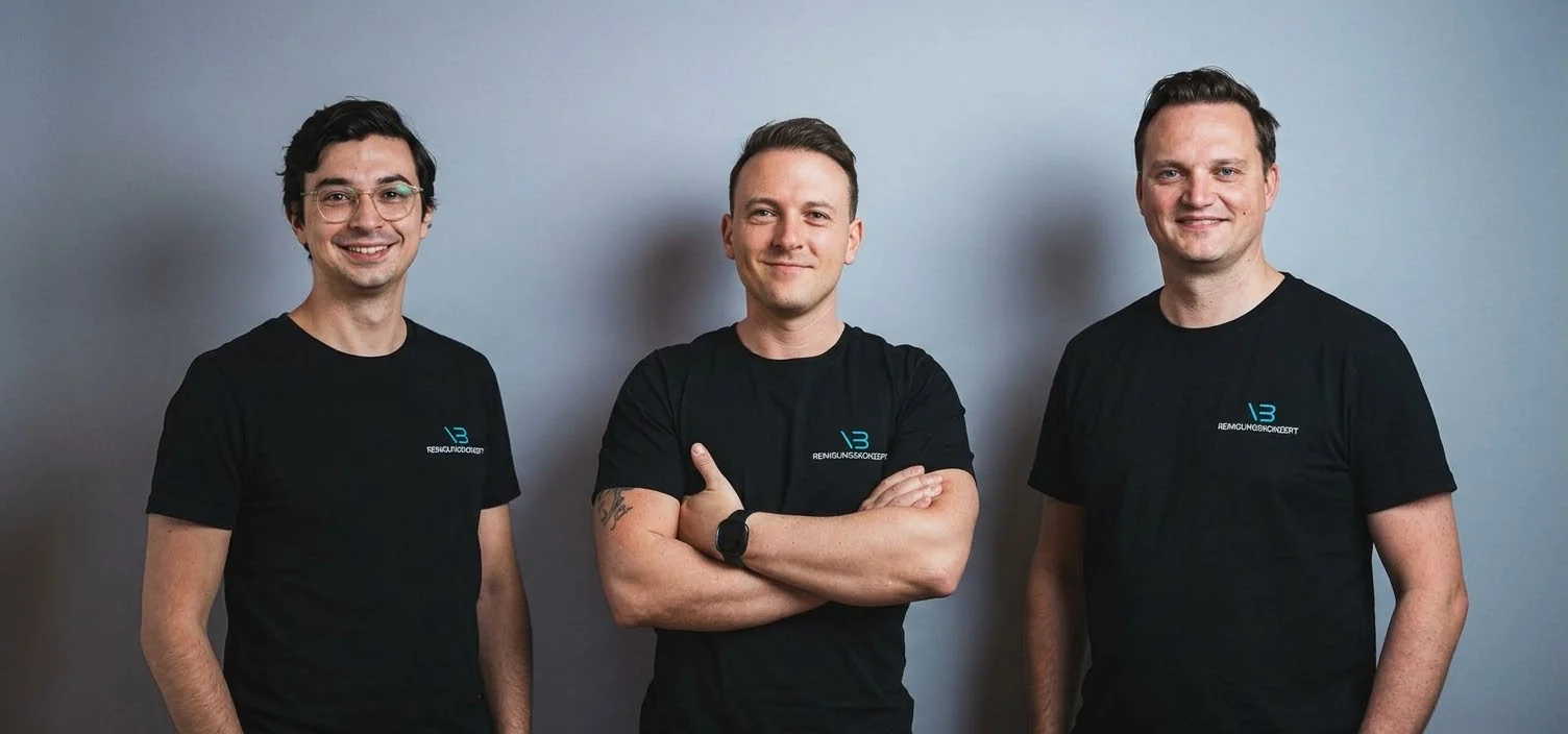 Von links Patrick Vollmer, Virgil Pietrar und Andreas Dengler von der VB Reinigungskonzepte GmbH